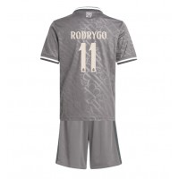 Camiseta Real Madrid Rodrygo Goes #11 Tercera Equipación Replica 2024-25 para niños mangas cortas (+ Pantalones cortos)